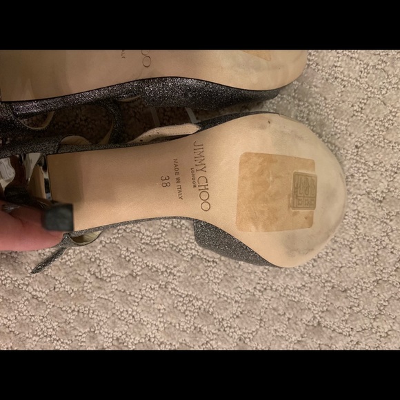 Jimmy Choo Lang Glitter Sandal - Picture 4 of 5